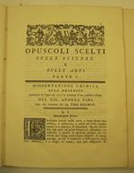 Dissertazione chimica sull'arsenico pubblicata in Upsal nel 1777 in occasione d'una pubblica disputa