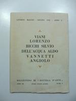 Bollettino di Bottega d'Arte, Livorno, num. 8, giugno 1932. Lorenzo Viani, Silvio Bicchi, Aldo Dell'Acqua, Angiolo Vannetti