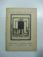 Bollettino di Bottega d'Arte, Livorno, num. 4, febbraio-marzo 1923. Mostra personale del pittore Giovanni Lomi Mostra personale del pittore Giovanni March. Catalogo