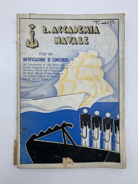 Notificazione di concorso per l'ammissione di 100 Allievi Ufficiali di Stato maggiore... per l'anno accademico 1937-38 - copertina