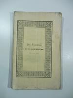 Un'avventura di Scaramuccia. Melodramma comico da rappresentarsi nel Teatro Carlo Felice nella primavera del 1835