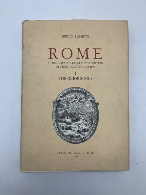 Rome. A bibliography from the invention of printing through 1899. The guide book, vol 1 - copertina