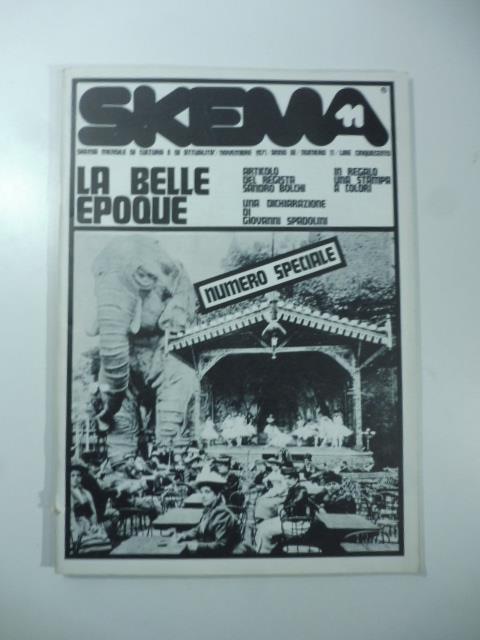 Skema. Mensile di attualita', novembre 1971. La bella epoque - copertina