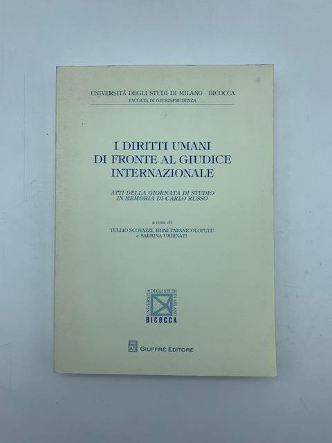 I diritti umani di fronte al giudice internazionale - copertina