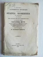 Sopra la etrusca epigrafe della statua tudertina in bronzo che conservasi nel nuovo Museo gregoriano