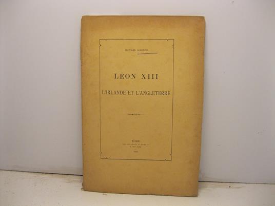 Leon XIII l'Irlande et l'Angleterre - copertina