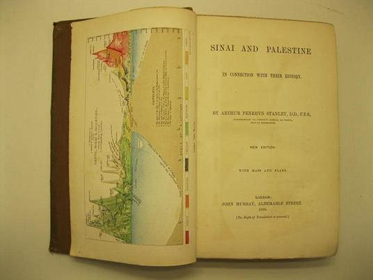 Sinai and Palestine in connection with their history. New edition. With maps and plans - copertina