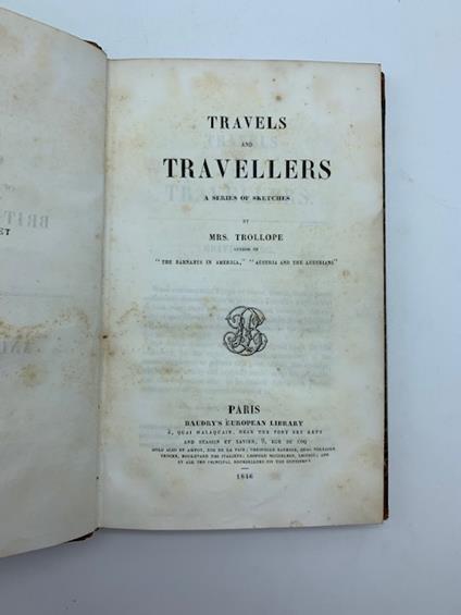 Travels and travellers a series of sketches.. - copertina