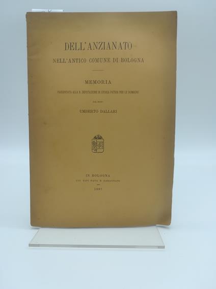 Dell'anzianato dell'antico comune di Bologna - copertina