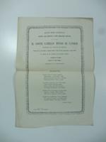 Quando morte inaspettata rapiva... il conte Camillo Benso di Cavour... la musa di un povero ed oscuro poeta... dettava il seguente sonetto