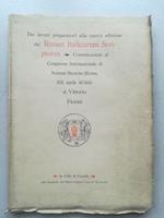 Dei lavoratori preparatori alla nuova edizione dei Rerum Italicarum Scriptores. Comunicazione al Congresso internazionale di Scienze storiche