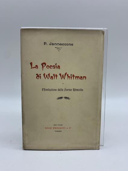 La poesia di Walt Whitman e l'evoluzione delle forme ritmiche - copertina