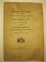 Causa del Ro Ospizio di carita' di Chieri contro il signor conte Carlo Carru' della trinita', vertente avanti l'eccell. mo Real Senato, a relazione dell'ill. mo sig. Cavaliere Agne's Ragionamento nell'interesse del Regio Ospizio letto all'Udienza del