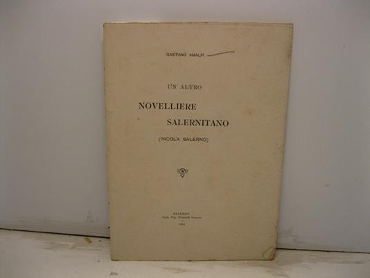 Un altro novelliere salernitano (Nicola Salerno) - Gaetano Amalfi - copertina