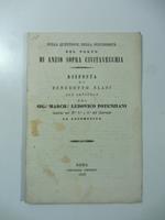 Sulla questione della superiorita' del porto di Anzio sopra Civitavecchia. Risposta all'articolo del sig. march. Ludovico Potenziani