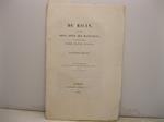 Du ricin considere' sous tous ses rapports et principalement comme plante textile. Extrait des Annales de l'Academie Royale d'Agriculture de Turin, tom IV