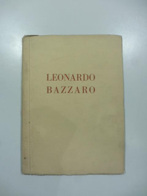 Galleria Pesaro, Milano. Mostra individuale di Leonardo Bazzaro, febbraio 1923 - Vincenzo Bucci - copertina