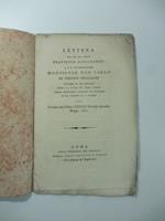 Lettera del ch. sig. Abate F. Cancellieri a Don C. De' Principi Odescalchi...sopra la visita de sacri limini delle basiliche vaticana ed ostiense e sul danaro di S. Pietro