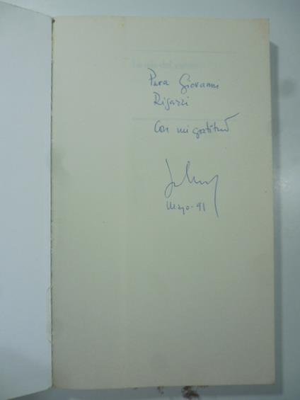 La isla del viento. Copia con dedica dell'Autore (signed copy) - Juan Luis Cebrian - copertina