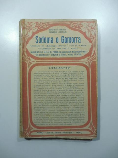 Sodoma e Gomorra. Cronistoria del libertinaggio attraverso i secoli ed il mondo - Pietro Fabiani - copertina