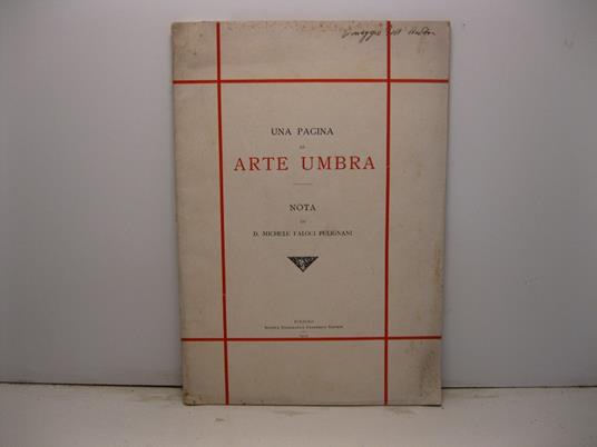 Una pagina di arte umbra - Michele Faloci Pulignani - copertina