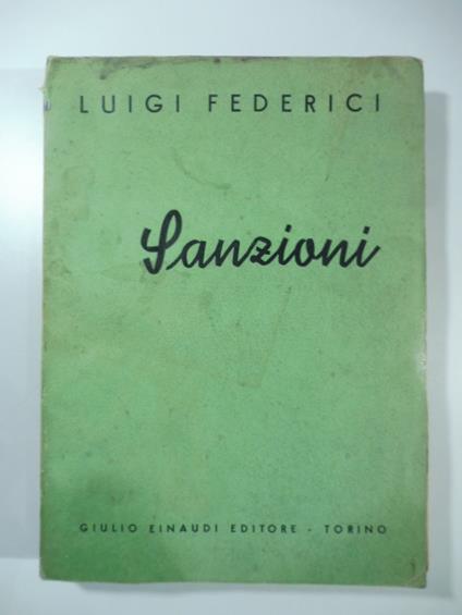 Sanzioni - Luigi Federici - copertina