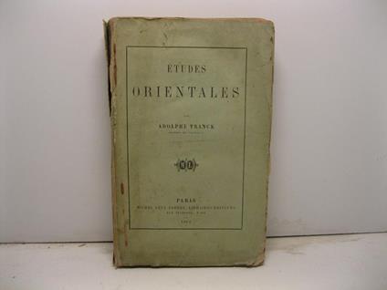 Etudes orientales - Adolphe Franck - copertina