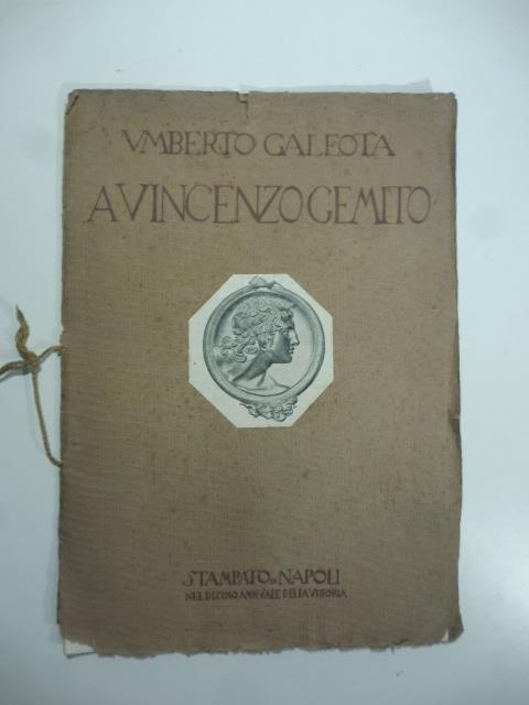 A Vincenzo Gemito - Umberto Galeota - copertina