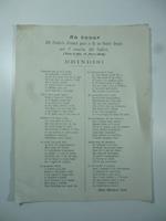 An onour del sindich d'coust pais e di so fratei Quaia ant l'ocasion del Carlve'. (Tiole d'Ast, 13 ferve' 1906). Brindisi