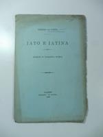 Iato e Iatina. Ricerche di topografia storica