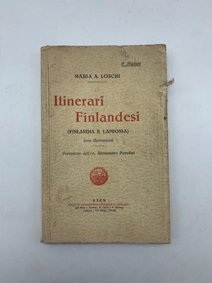 Itinerari finlandesi (Finlandia e Lapponia) - Maria A. Loschi - copertina