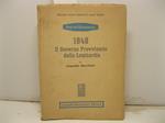 1848. Il Governo Provvisorio dellla Lombardia attraverso i processi verbali delle sedute del Consiglio