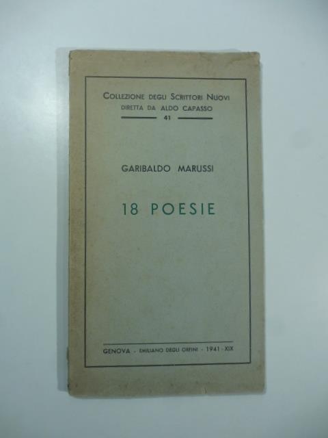 18 poesie - Garibaldo Marussi - copertina