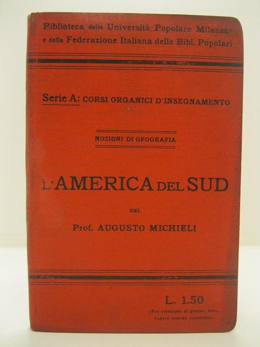 L' America del sud - Augusto Michieli - copertina