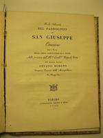 Nella Solennita' del padrocinio di San Giuseppe. Orazione detta in Torino, nella Chiesa parrocchiale di S. Teresa, alla presenza dell'Ill.mo Eccell.mo Corpo di Citta', dal Sacerdote avvocato Ottavio Moreno, Canonico Onorario della Metropolitana. Il 9