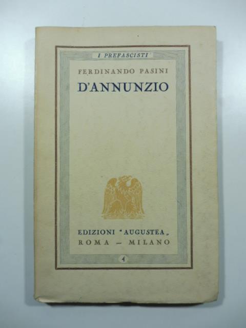 D'Annunzio - Ferdinando Pasini - copertina