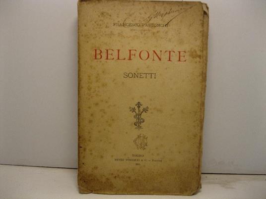 Belfonte. Sonetti - Francesco Pastonchi - copertina