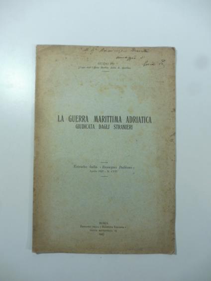 La guerra marittima adriatica giudicata dagli stranieri - Guido Po - copertina