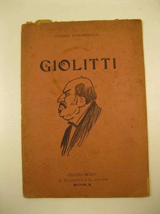 Giolitti, giugno MCMVI - Guido Podrecca - copertina