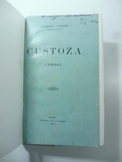 Custoza (1866) [mancante delle carte] - Alberto Pollio - copertina