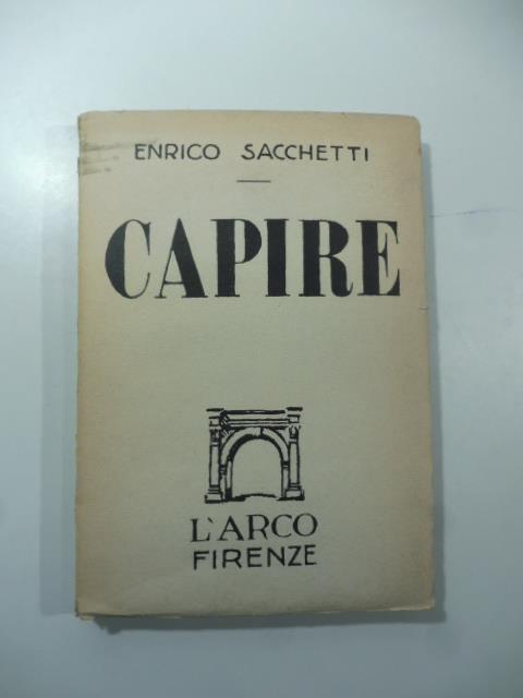 Capire - Enrico Sacchetti - copertina