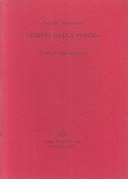 Uomini Della "Voce" - Gianni Angelini - copertina