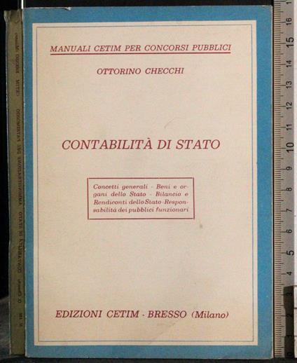 Contabilità di stato - Ottorino Checchi - copertina