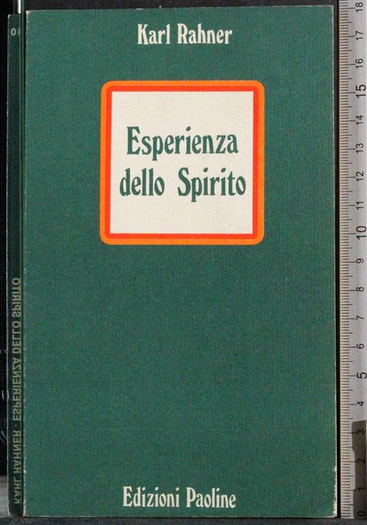 Esperienza dello Spirito - Karl Rahner - copertina