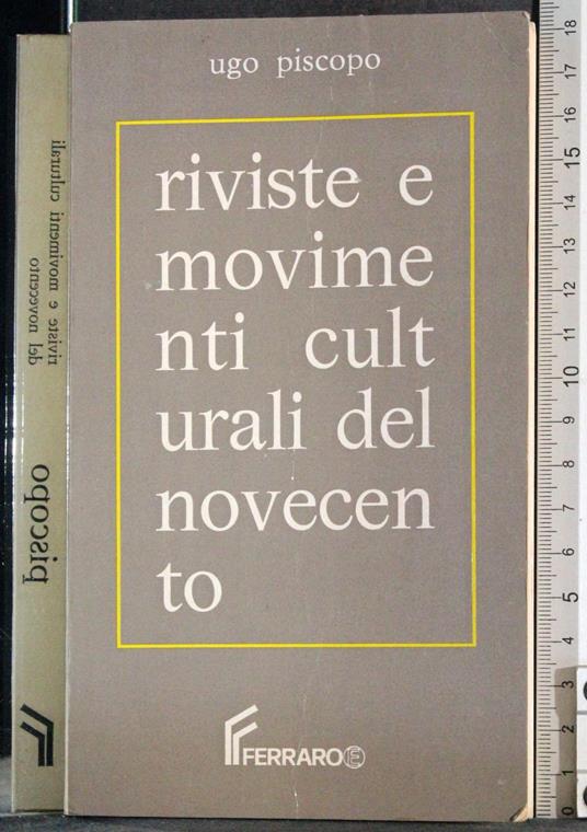 Riviste e movimenti culturali del novecento - Ugo Piscopo - copertina
