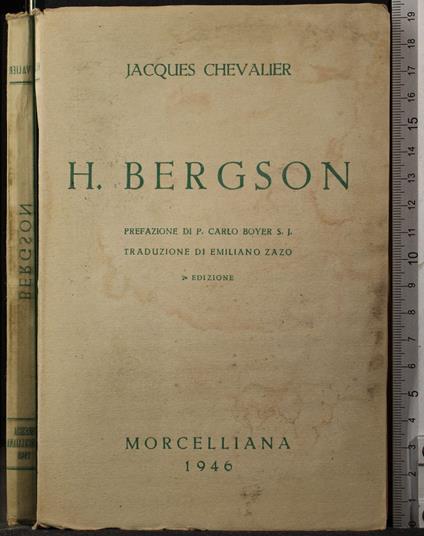 H Bergson - Jacques Chevalier - copertina