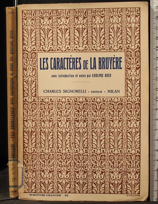 Les caracteres de la Bruyere - Adolphe Duch - copertina