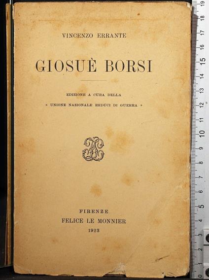 Giosuè Borsi - Vincenzo Errante - copertina