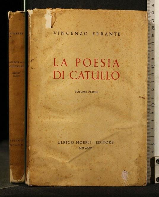 La Poesia di Catullo Volume 1 - Vincenzo Errante - copertina