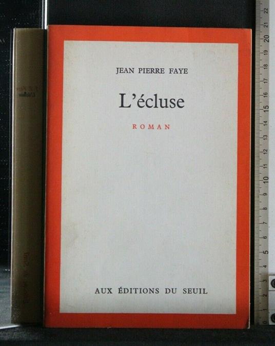 L' Ecluse - Jean Pierre Faye - copertina